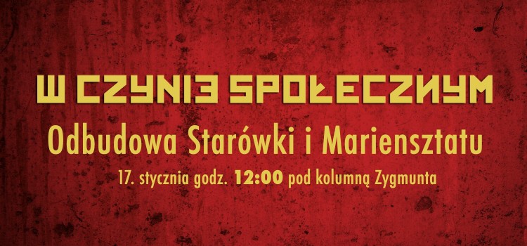 Mieszkańcy w czynie społecznym – spacer po Warszawie oraz pokaz filmu „Przygoda na Mariensztacie”